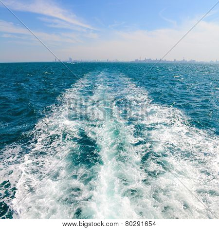 The Wake Of A Boat