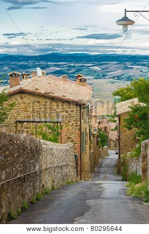 View At The Valley Of Toscany