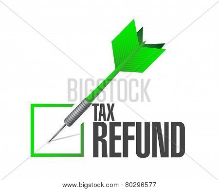 Tax Refund Dart Check List Illustration