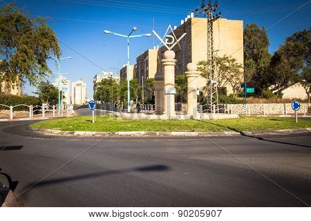 Masonic Square And Surrounding Streets In The Capital Of The Negev