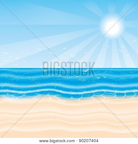 Vector illustration. Beach.