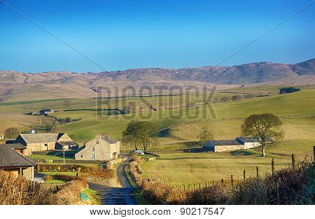 English rural scene near Grayrigg, Cumbria.