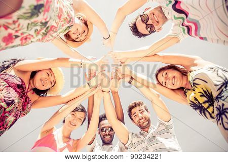Group Of People In Circle Formation