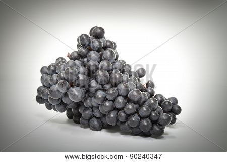Bunch Of Fresh Black Grapes ,black&white Picture