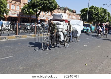 Cycle Rickshaws  In The Streets