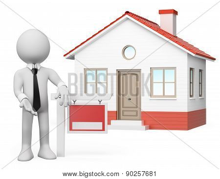 3D White People. Real Estate. For Sale