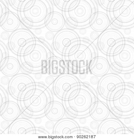 Seamless Background, Pattern Of Haotic Placed Gray Circles On White