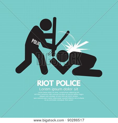 Riot Police Black Symbol.