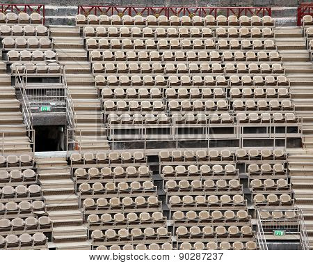Empty Chairs Before The Musical Concert