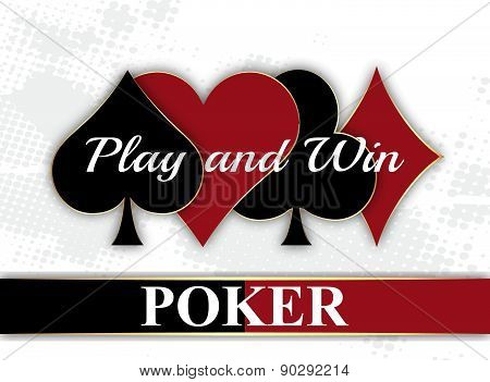 Poker wallpeper with playing card symbol