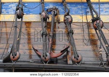 Old And Historical Boat In The Port Of Goteborg