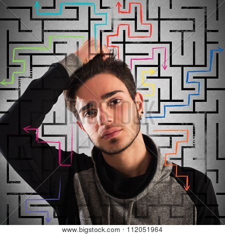 Thoughtful teenager