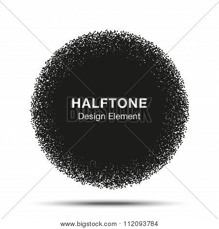 Abstract Halftone Dots Circle.