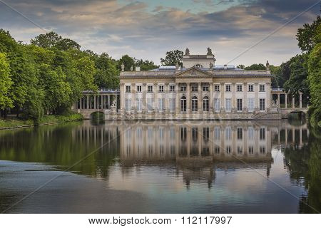 The Lazienki Palace In Lazienki Park, Warsaw. Lazienki Krolewskie. Poland