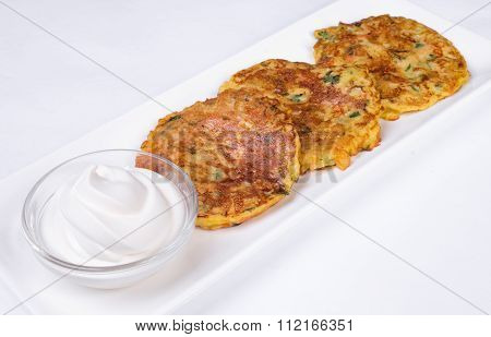 Potato Pancake with Sour Cream