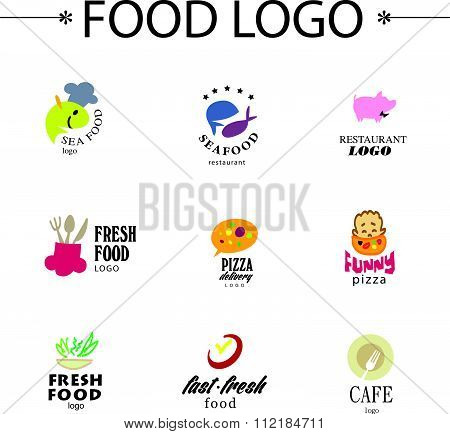 Vector set of restaurant logo design