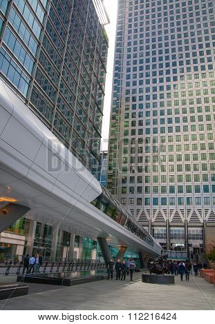 LONDON, UK - MAY 1, 2015: Canary Wharf business centre view
