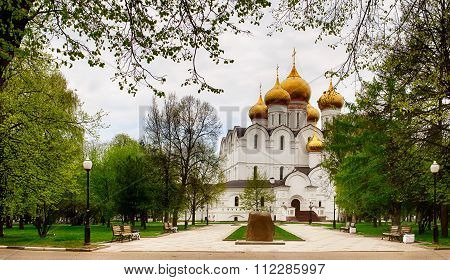 Assumption Church or Dormition cathedral in summer, Yaroslavl