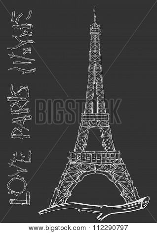 Eiffel tower of twigs
