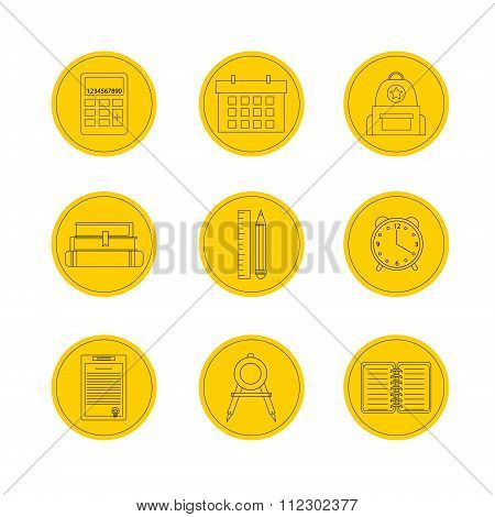 School icon set. Vector Illustration icons