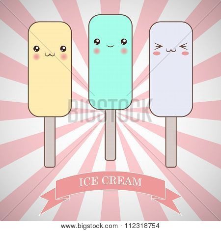 cartoon ice cream characters