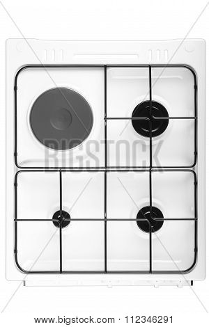 White Gas Stove Isolated On A White Background