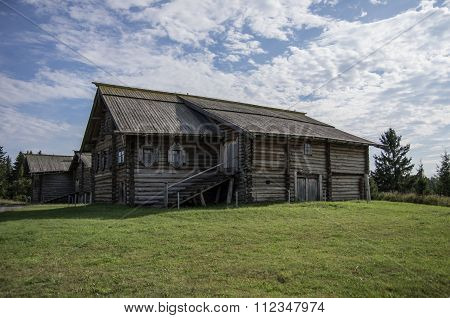 Traditional Russian House On The Island Of Kizhi,karelia
