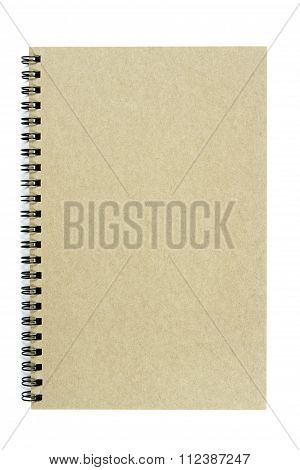 Brown Notepad On Isolated White.