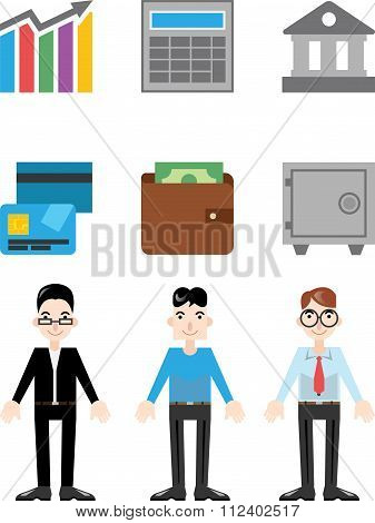 Modern Finance icons, vector illustrations