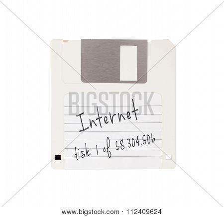 Floppy Disk - Tachnology From The Past, Isolated On White