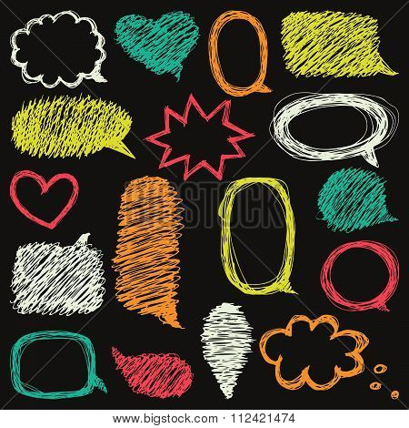 Doodle design with short messages.