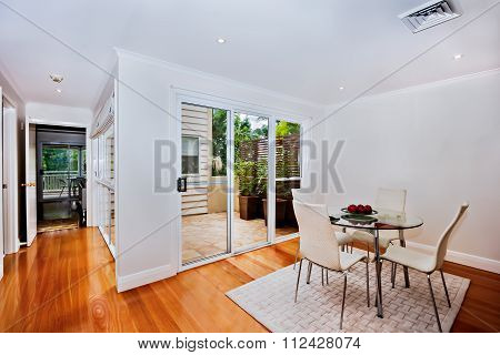 Small Table In Front Of A Terrace