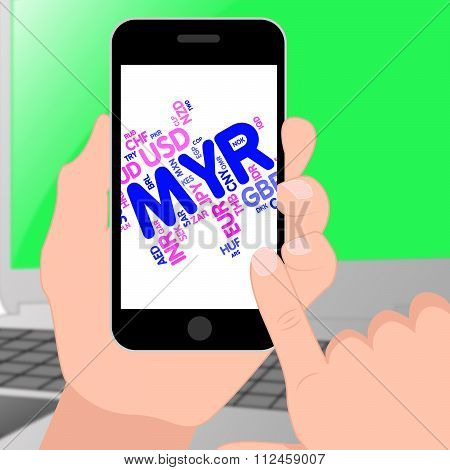 Myr Currency Shows Malaysia Ringgit And Fx