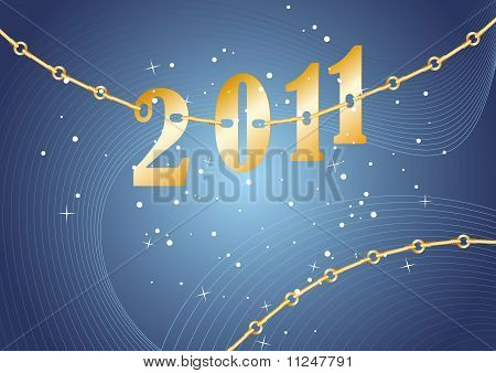 Absztrakt kék háttér. A 2011-es évre számnevek