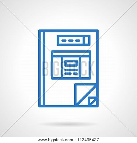 Project book simple line style vector icon