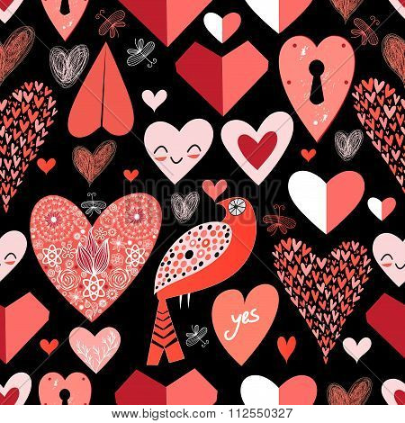 Pattern Of Bright Hearts