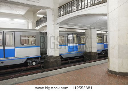 Interior of a metro station