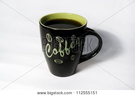 Cup Of Coffee Over White Background