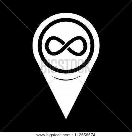 Map Pointer Infinity Symbol Icon