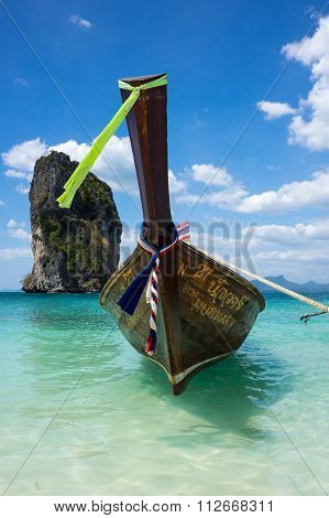 Traditional Thai Long Tail Boat