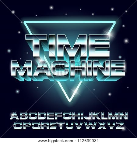 Retro futuristic font