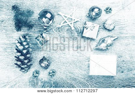 Christmas fir tree with cones