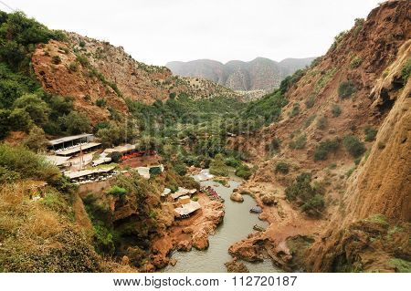 Ouzoud Waterfalls located in the Grand Atlas village of Tanaghmeilt, in the Azilal province in Morocco, Africa