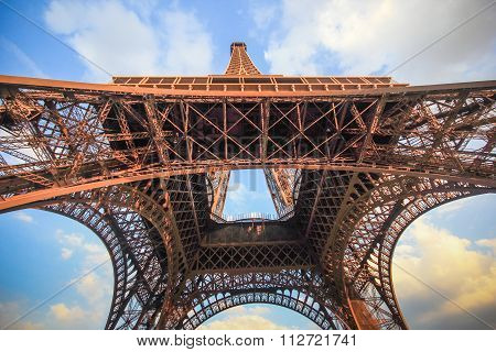 Eiffel Tower In Paris, France