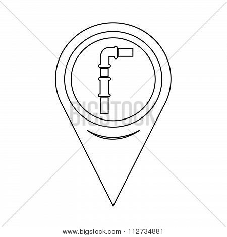 Map Pin Pointer Pipes Icon