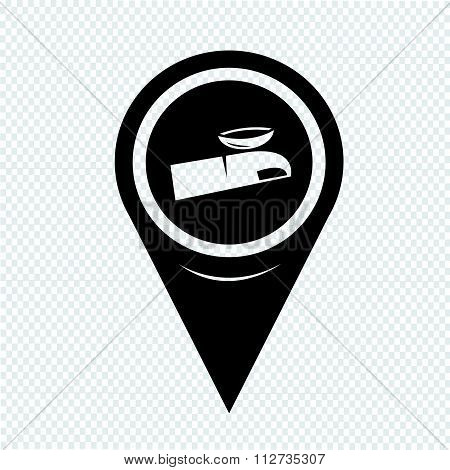 Map Pin Pointer Contact Lens Icon