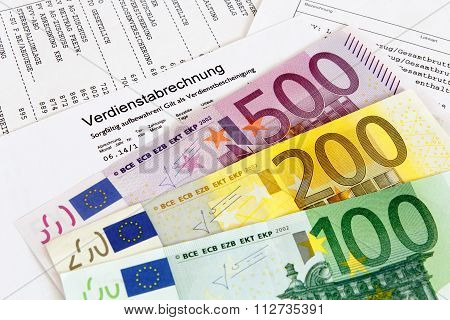 Payroll With Banknotes