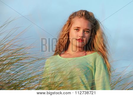 Blonde Lady In The Long Grass