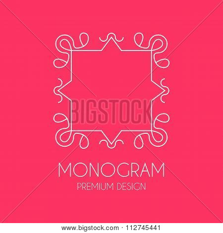 Simple  monogram design template