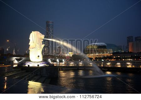 Asia Singapore City Cityscape Espanade Marina Bay